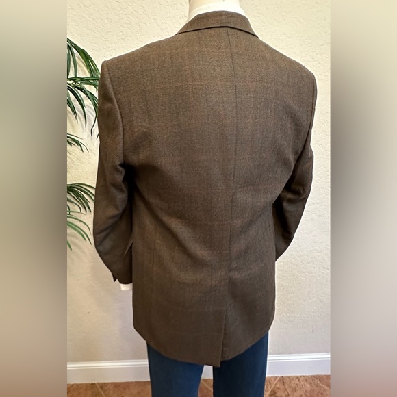 HART SCHAFFNER MARX MENS BLAZER SIZE 42 SPORT COAT BROWN PLAID WINDOWPANE JACKET - Picture 7 of 12